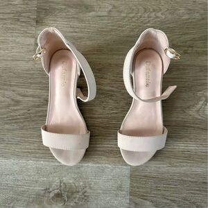 Kids formal dress Cream heels